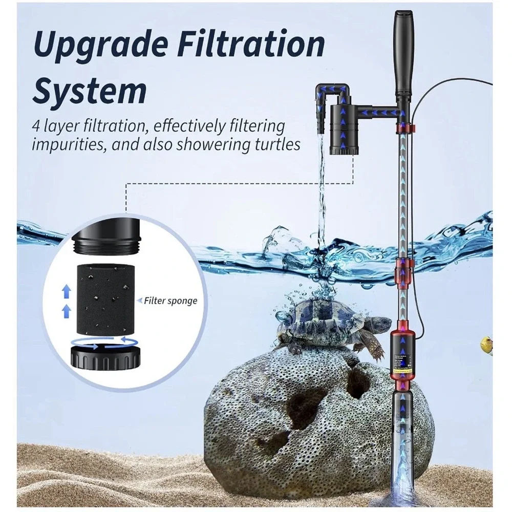 Fish Tank Cleaner Aquarium Gravel Cleaner 530GPH/32W Electric Fish Tank Cleaning